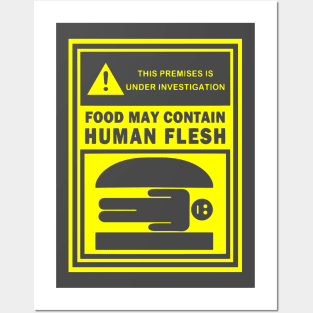 Human Flesh Burgers Posters and Art